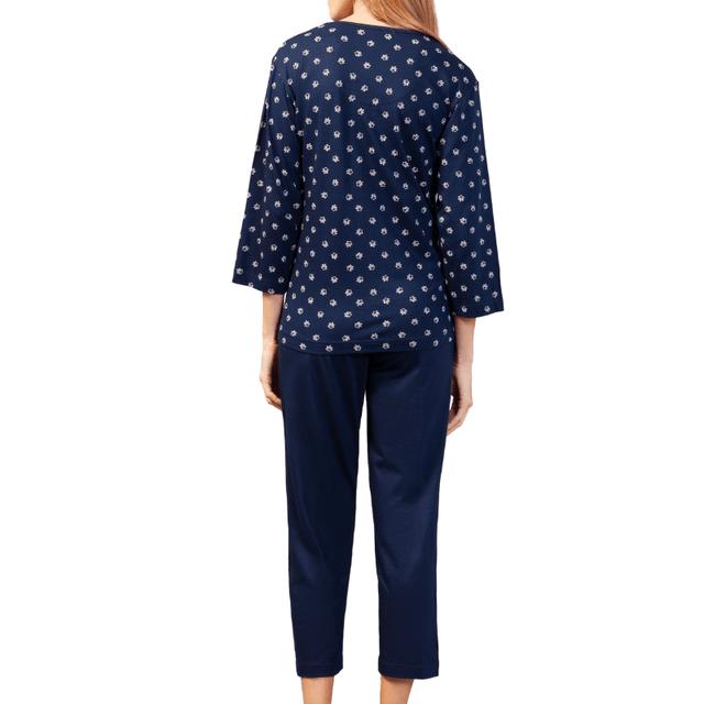Nattøj med 3/4 længde til damer - Mørkeblå