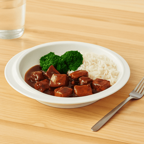 Tallerken med høj kant og sugekop - Seniorshop