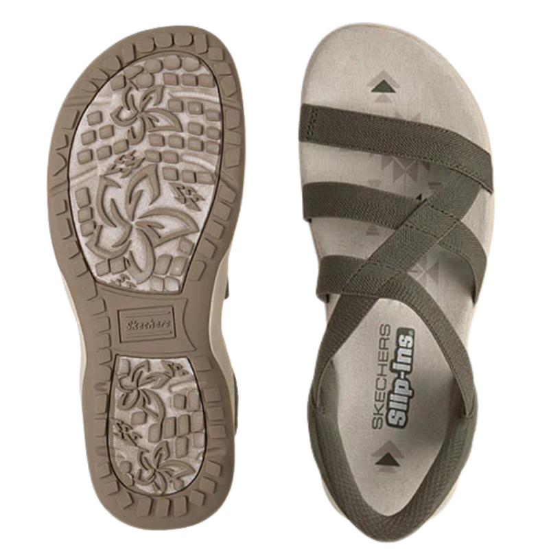 Skechers slip-in damesandal - Grøn