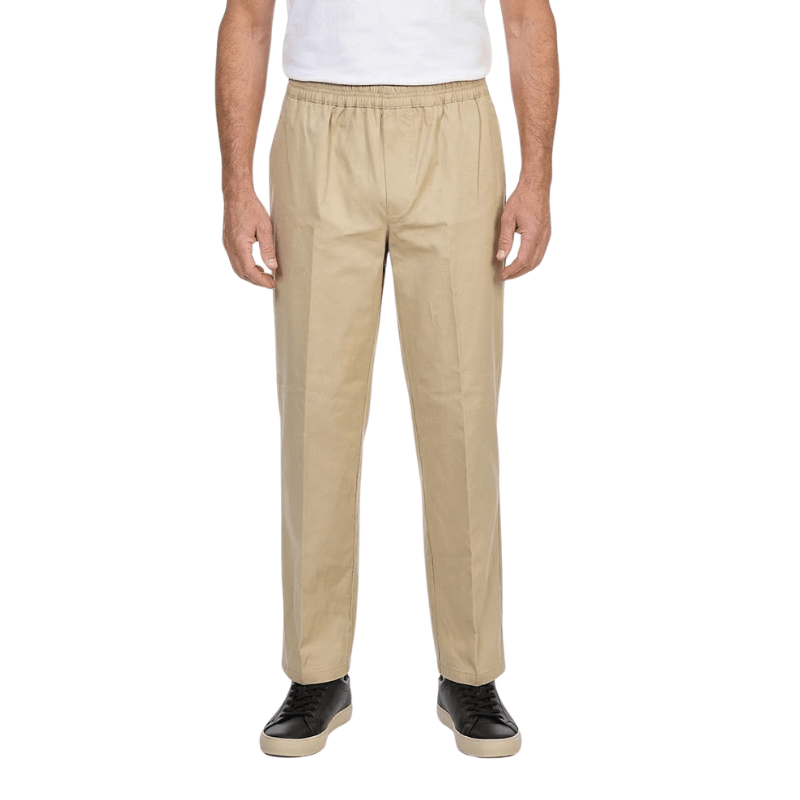 Lette bukser med elastikkant - Sand