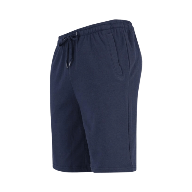 Knælange shorts med elastik - Marineblå