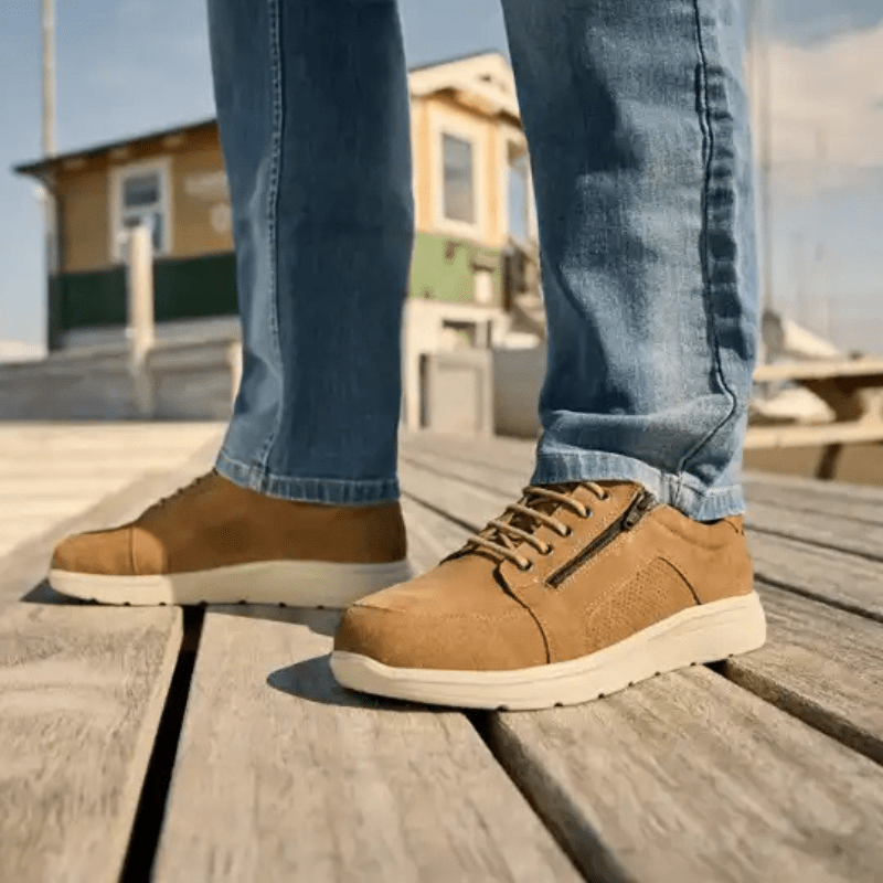 New Feet herresko i ruskind - Brun