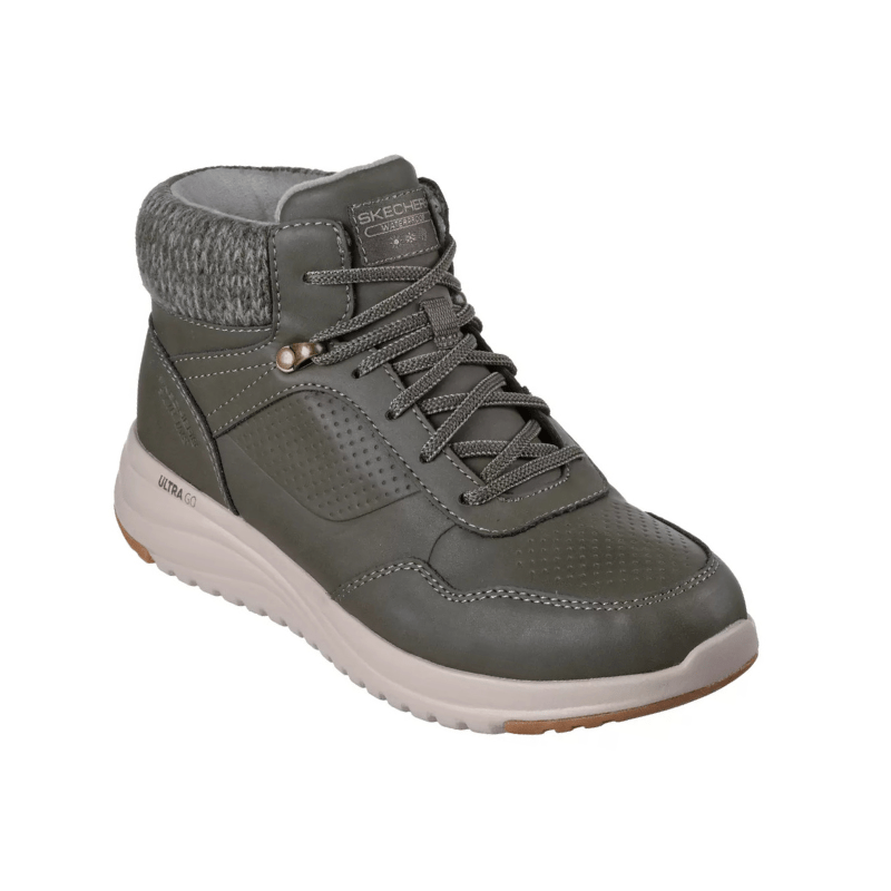 Skechers vandtæt damestøvle - Oliven