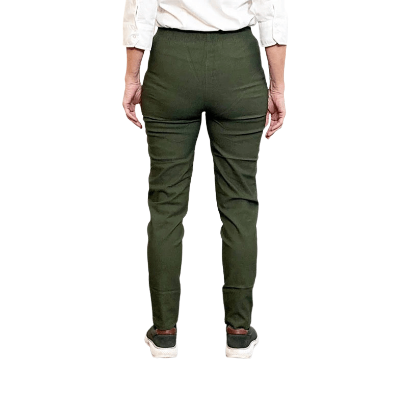 Damebukser med elastikkant - Oliven