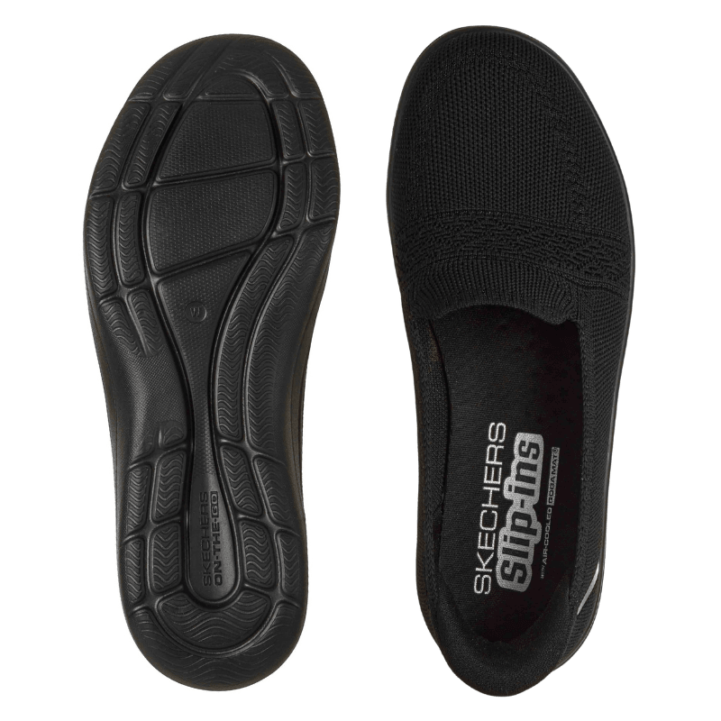 Skechers slip - in ballerina - Sort