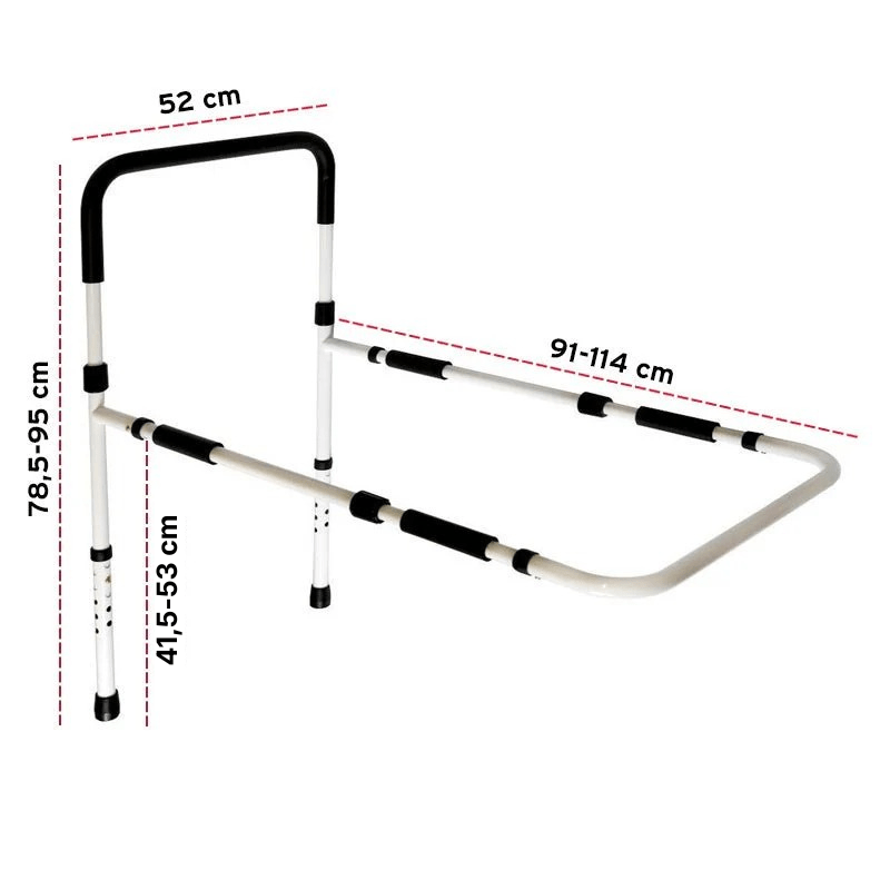 Sengehest med gulvstøtte - Hvid