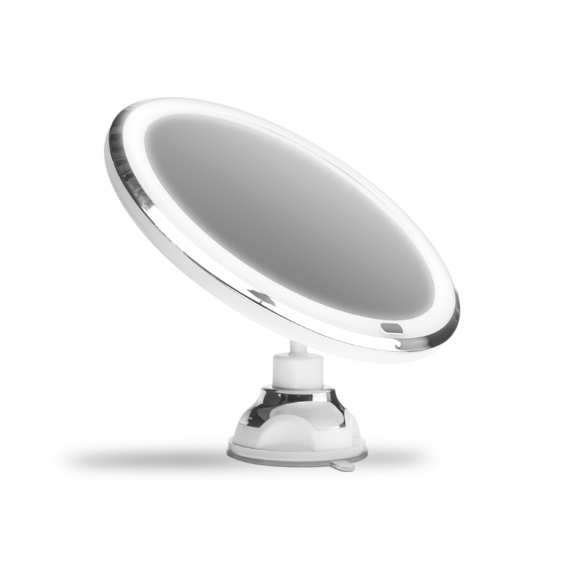 Makeup - spejl med lys Ø20 cm - 5x forstørrelse