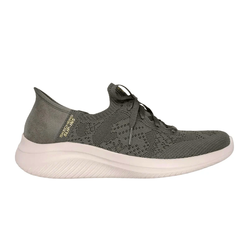 Skechers slip - in damesneaker - Oliven