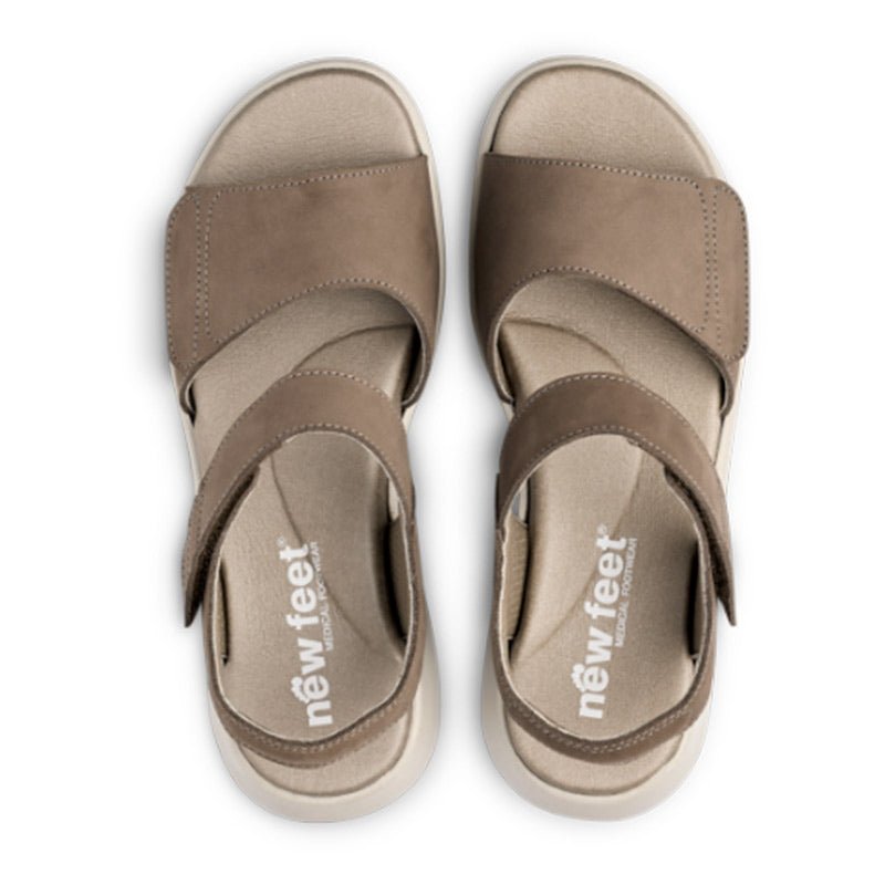 Let damesandal, Sand, New Feet - Seniorshop