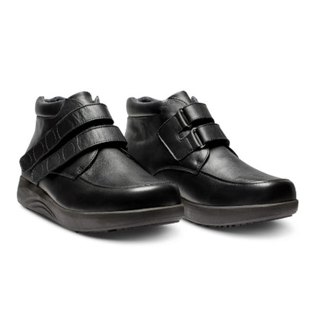 New Feet lav herrestøvle - Sort læder - Seniorshop