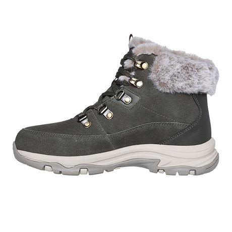 Skechers damestøvle - Olivengrøn - Seniorshop