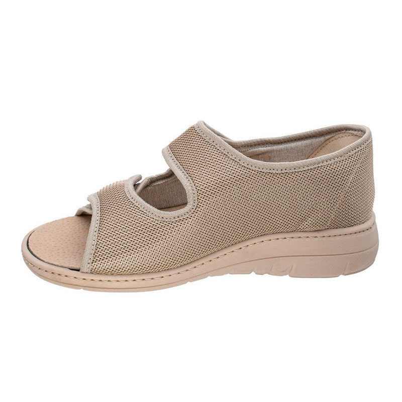 Fischer bred damesandal - Beige - Seniorshop