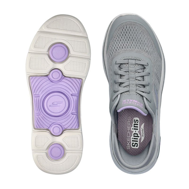 Skechers slip - in damesneaker - Grå - Seniorshop