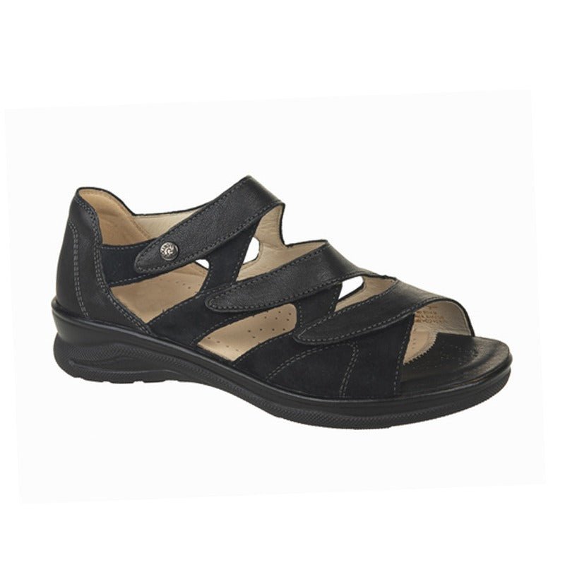 Fidelio stabil damesandal - Sort - Seniorshop