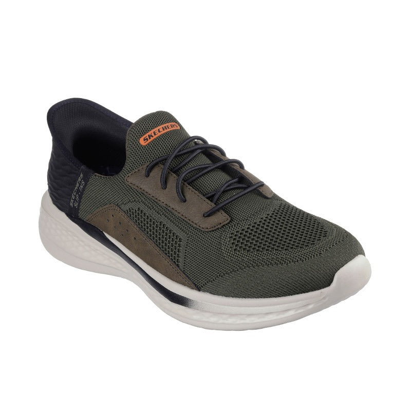 Skechers slip - in herresneaker - Oliven - Seniorshop