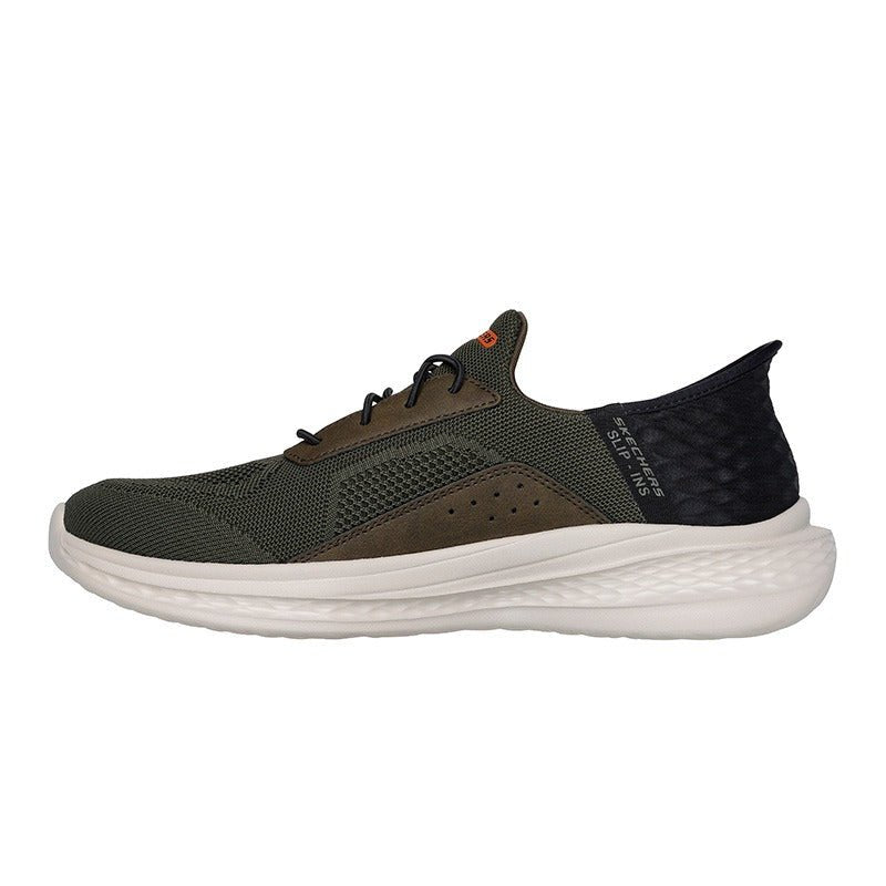Skechers slip - in herresneaker - Oliven - Seniorshop