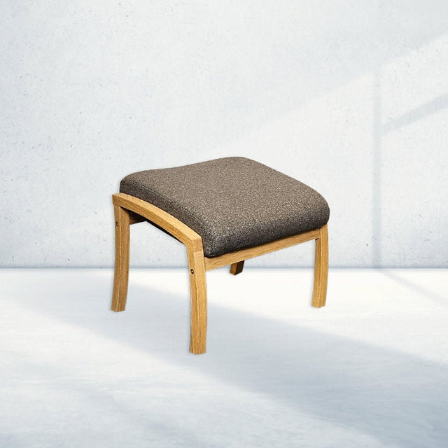 Hanstholm Plus skammel, Brunt stof - Seniorshop