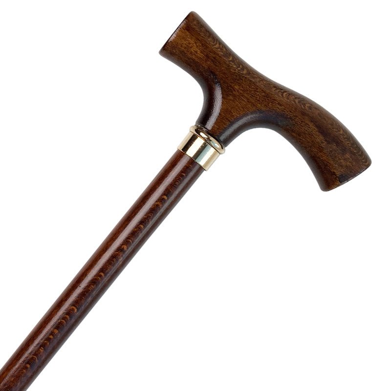 Stok i træ med pyntering - Seniorshop