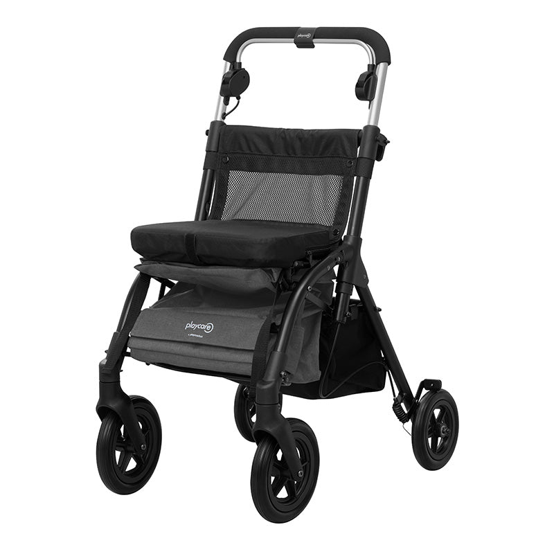 R05 indkøbsvogn med sæde - Grå - Seniorshop