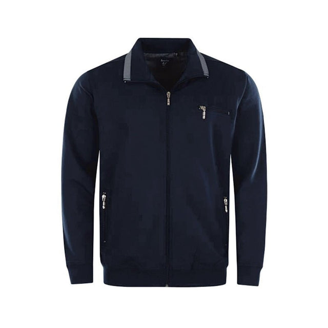 Cardigan med lynlås - Marineblå - Seniorshop