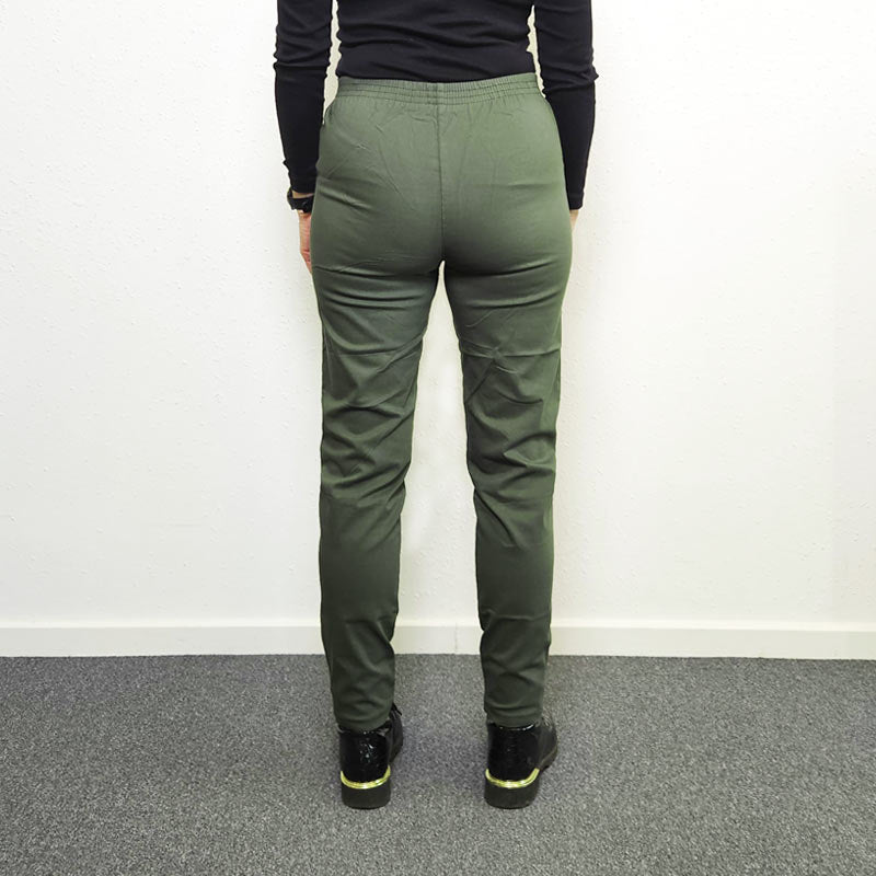 Let forede damebukser - Khaki grøn - Seniorshop