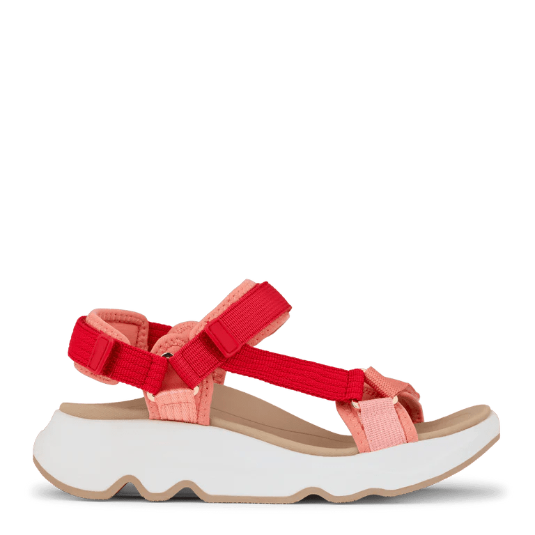 Green Comfort sporty damesandal - Rød