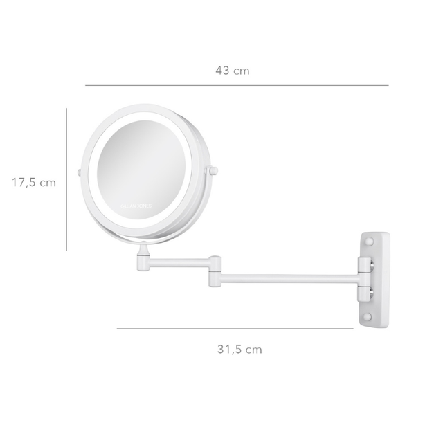 Væghængt makeup-spejl - Hvid