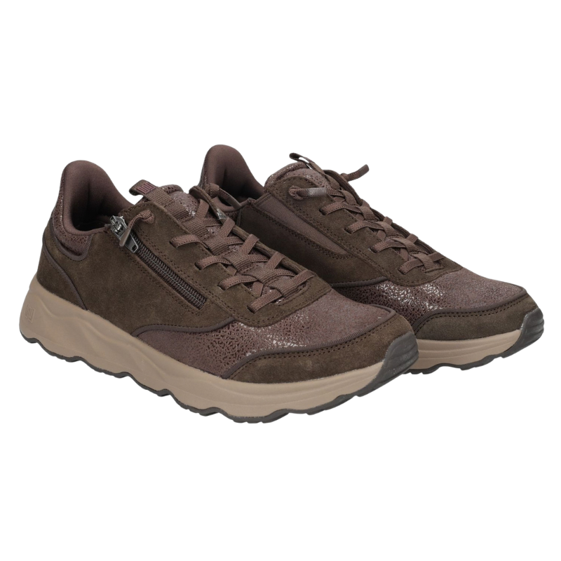 Waldläufer breiter Damen-Sneaker - Braun