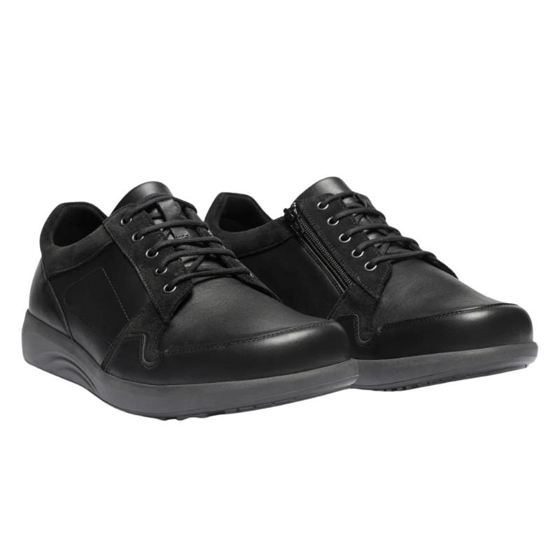 New Feet Herrenschuhe mit Stretch - Schwarz