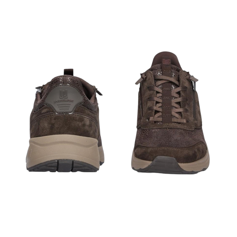 Waldläufer breiter Damen-Sneaker - Braun
