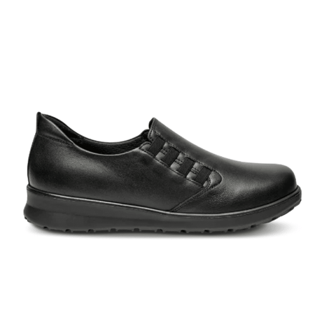 New Feet dameloafer med elastik - Sort