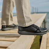New Feet Herrenschuhe mit Stretch - Schwarz
