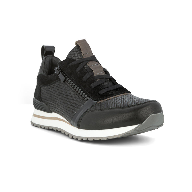 Retro-Sneaker, Schwarz, Green Comfort