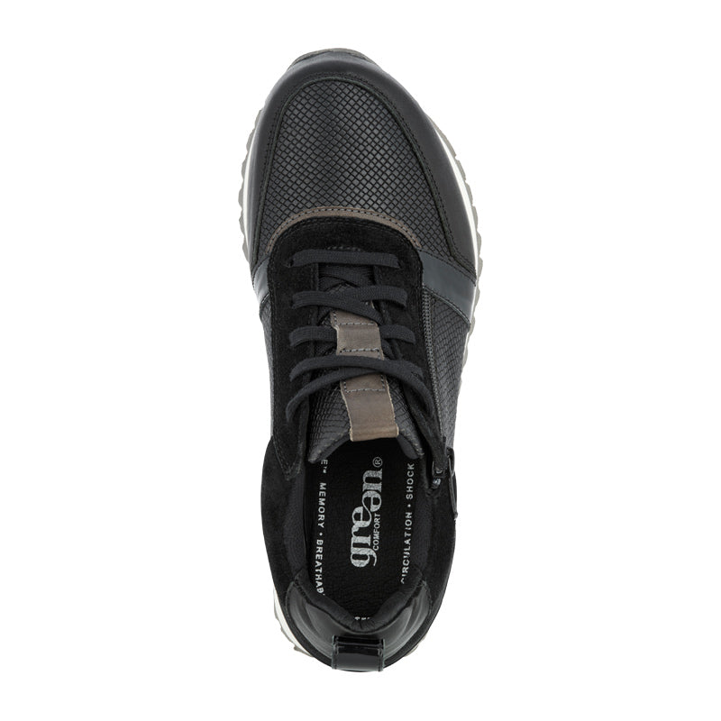 Retro-Sneaker, Schwarz, Green Comfort