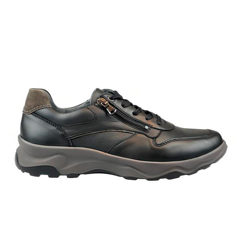 Herrensneaker, Schwarz, Waldläufer