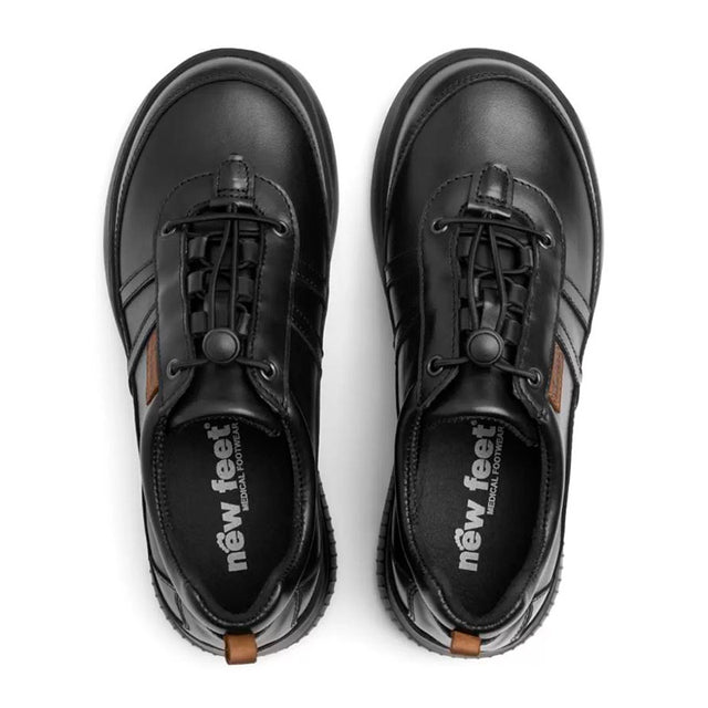 Damesko med letluk, Sort, New Feet - Seniorshop