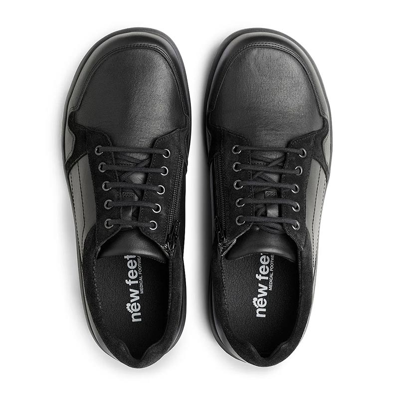 Klassischer Herrenschuh, Schwarz, New Feet