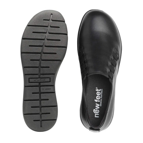 Dameloafer, Schwarz, New Feet