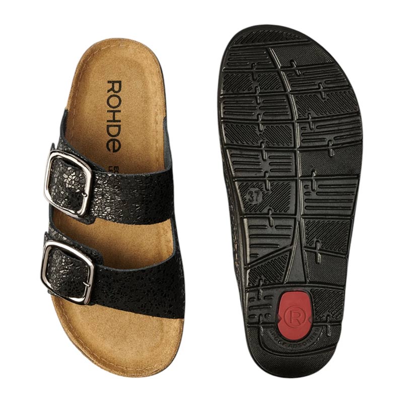 Damen-Slipper, Schwarz, Rohde