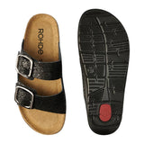 Damen-Slipper, Schwarz, Rohde