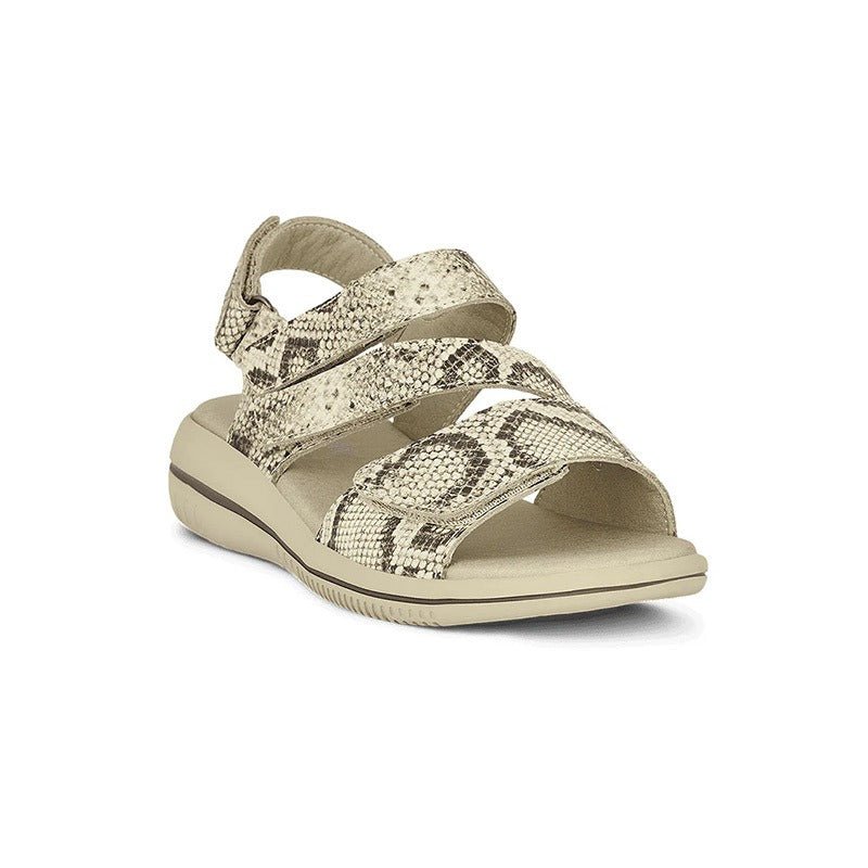Green Comfort damesandal - Snake - Seniorshop