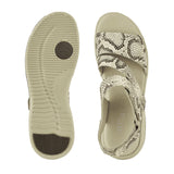 Green Comfort damesandal - Snake - Seniorshop