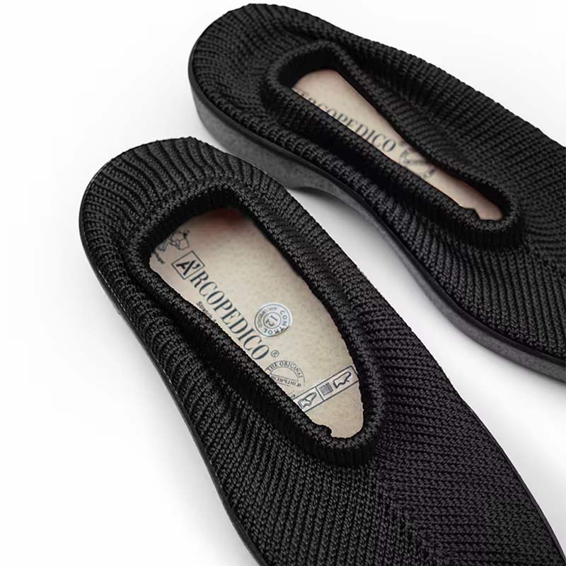 Arcopedico Damenschuhe aus Strick, Schwarz