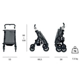 R05 Einkaufstrolley mit Sitz, Grau