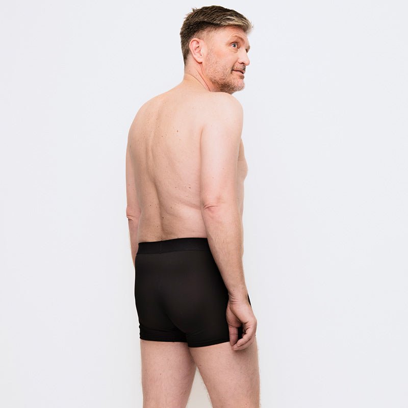 Inkontinens boxershorts i mikrofiber - Sort - Seniorshop