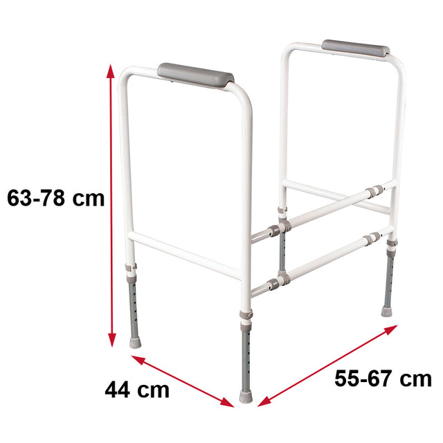 Toilettenstütze, freistehend und verstellbar