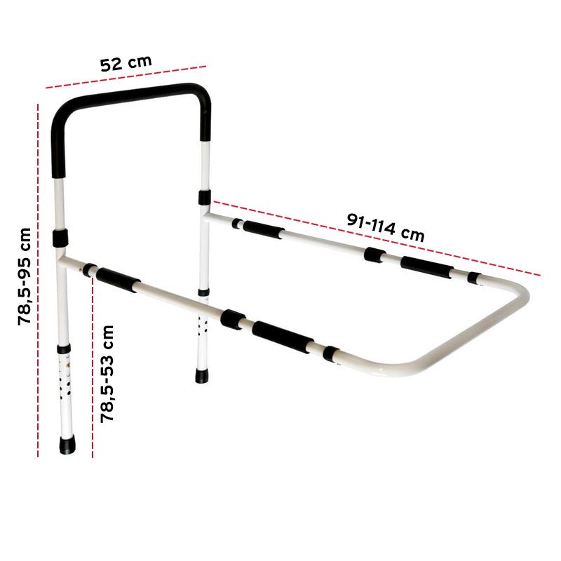 Sengehest med gulvstøtte - Hvid - Seniorshop