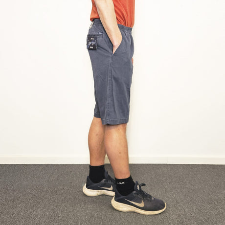 Shorts med elastik i taljen - Støvet blå