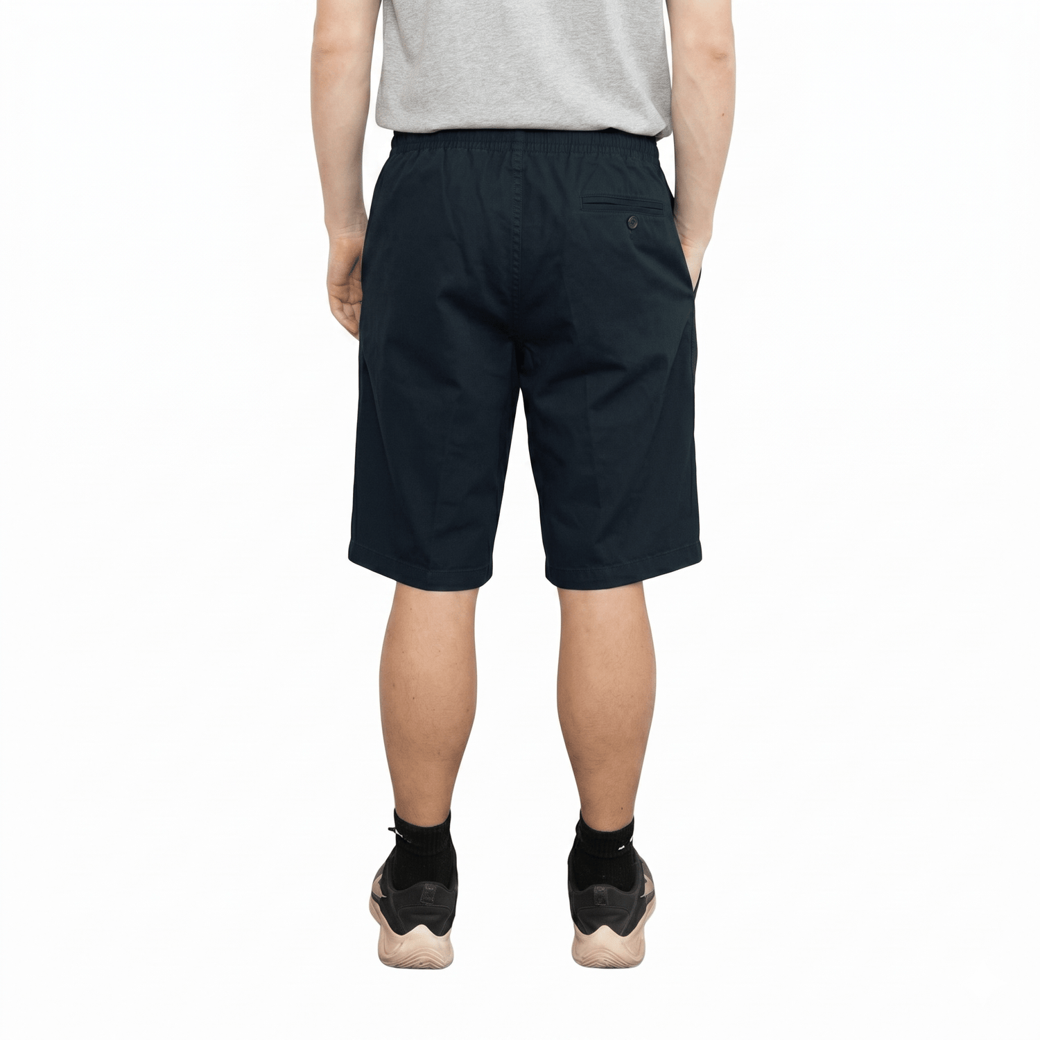Shorts med elastik i taljen - Mørkeblå